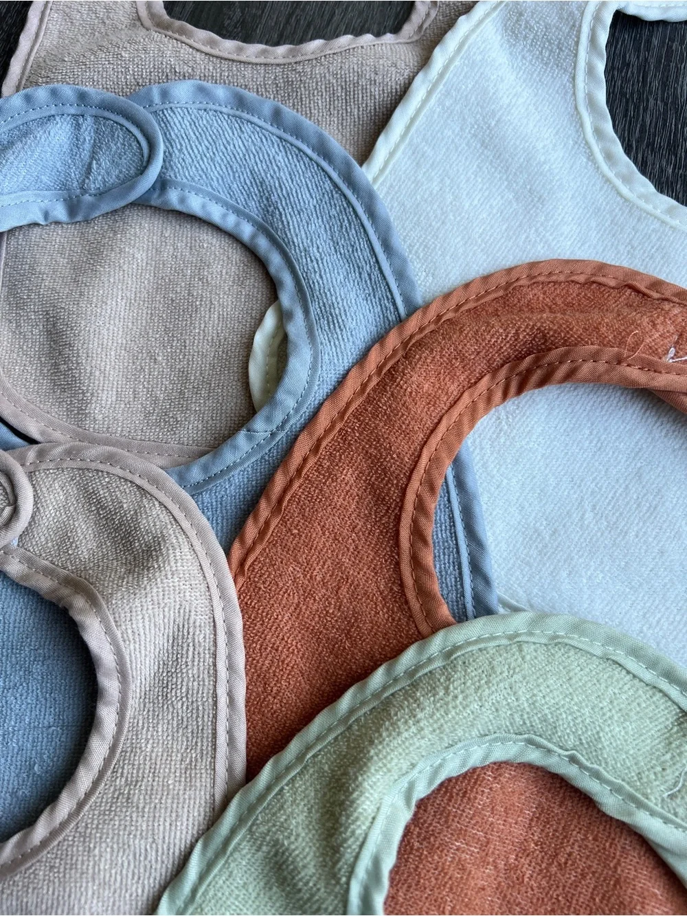 Neutral Toned Baby Bibs - Multi-Color Set